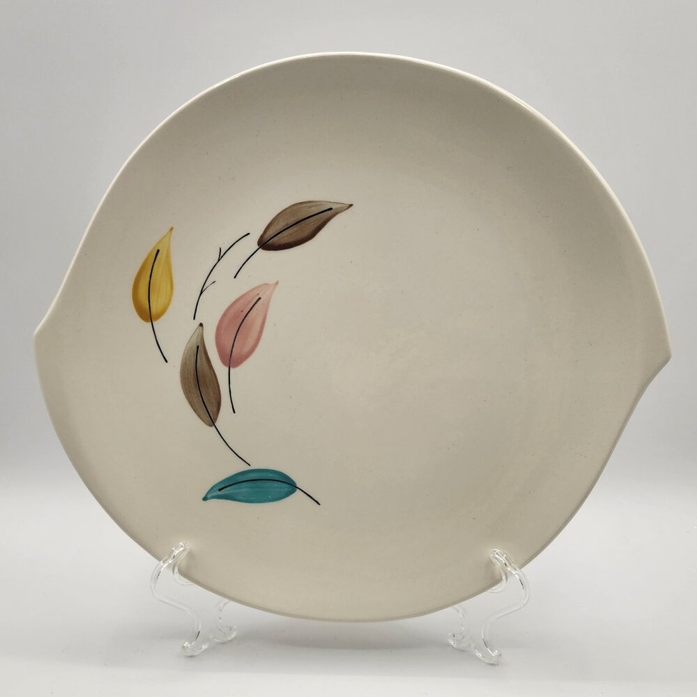 Rare Vintage Stetson MCM Hand Painted STT111 Design Round Chop Plate/Platter USA